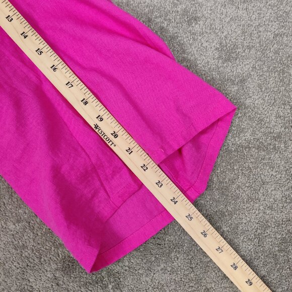 Stars Above Women's Pink Palazzo Pants Size Large Linen Barbiecore Beach Summer - Picture 10 of 10